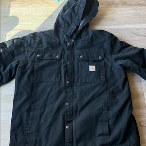 Carhartt Black Hooded Coat